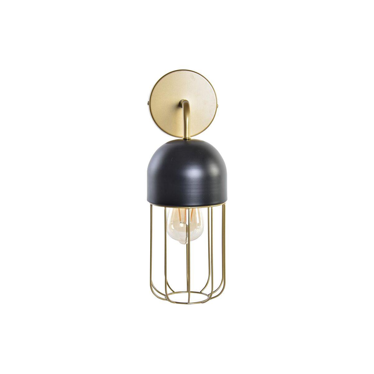 Lámpara de Pared DKD Home Decor Negro Dorado Metal 220 V 50 W (15 x 19 x 34 cm)
