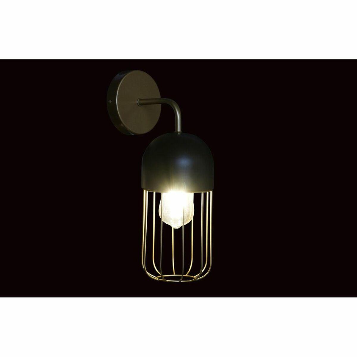 Lámpara de Pared DKD Home Decor Negro Dorado Metal 220 V 50 W (15 x 19 x 34 cm)