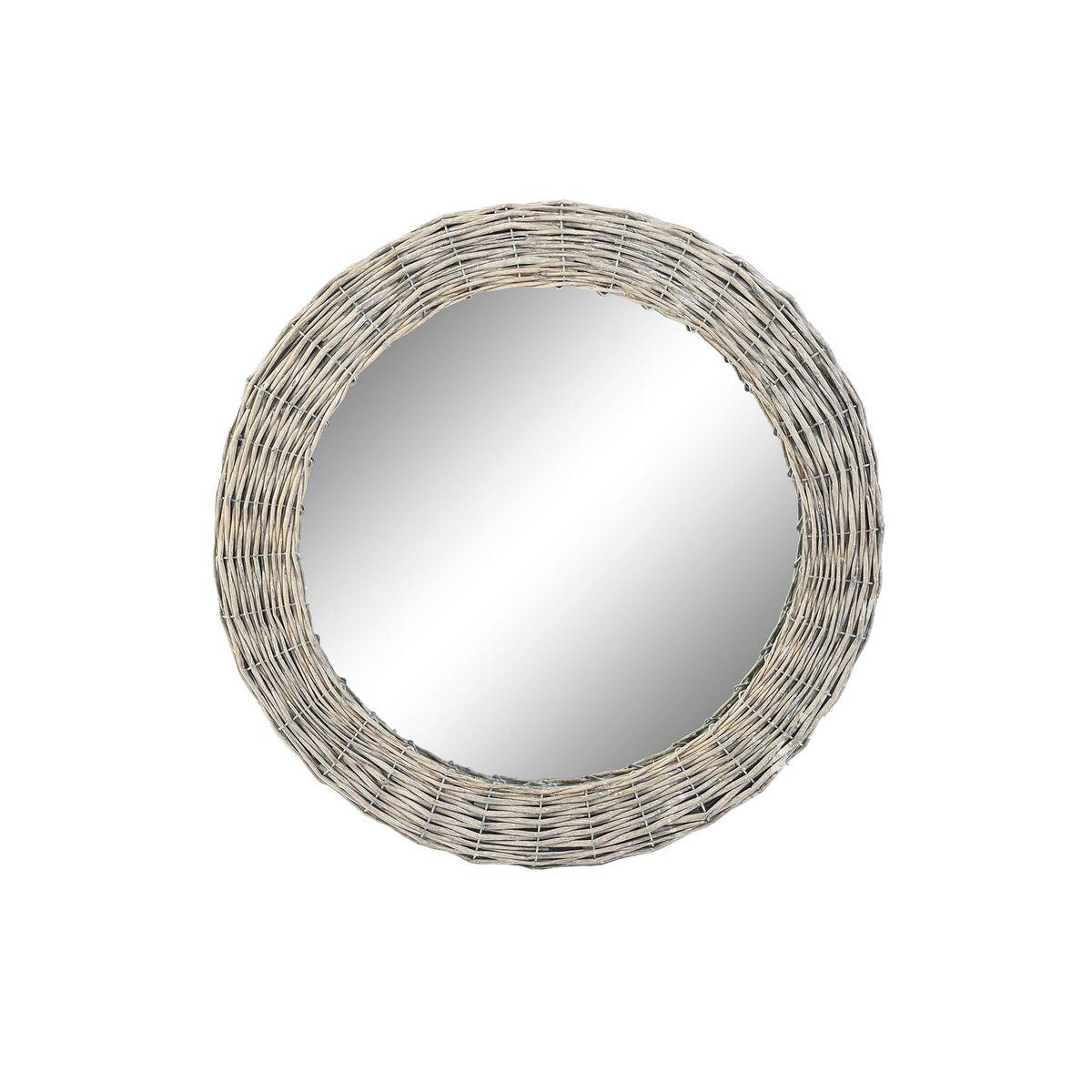 Espejo de pared DKD Home Decor Gris Cottage Trenzado 63 x 5 x 63 cm