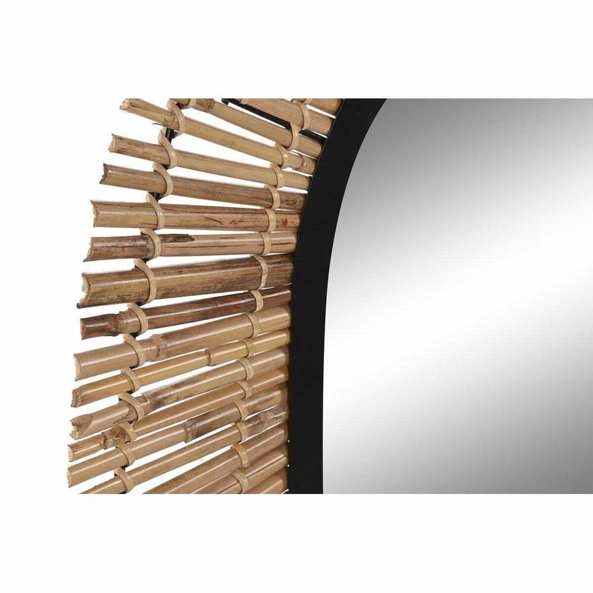 Espejo de pared DKD Home Decor Negro Natural Bali 63 x 1,5 x 92 cm