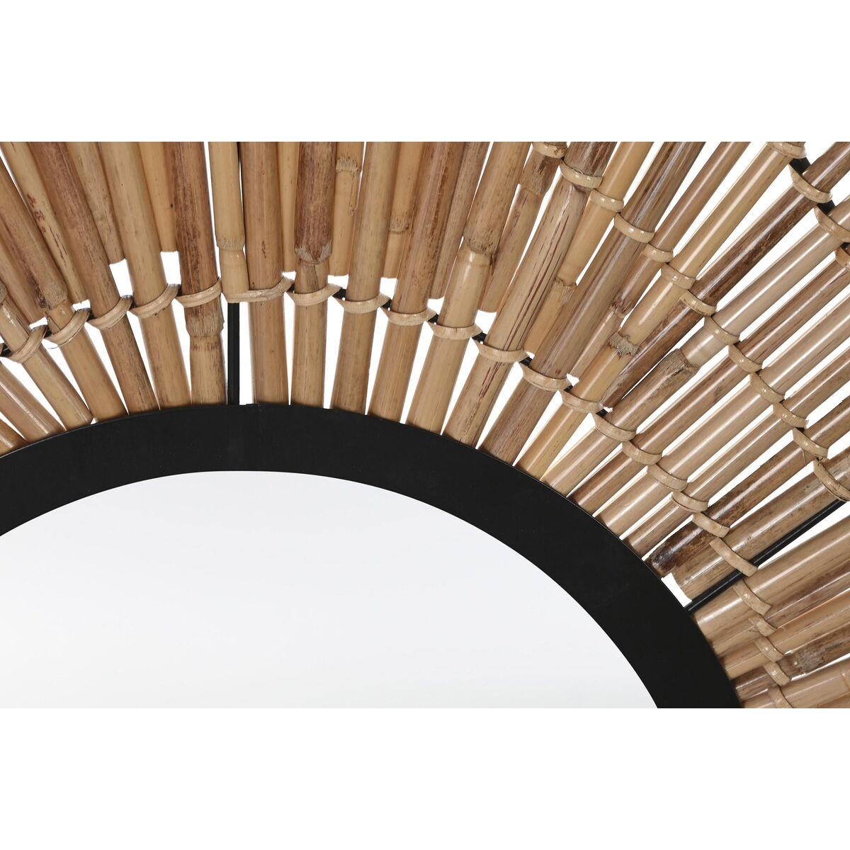 Espejo de pared DKD Home Decor Negro Natural Bali 63 x 1,5 x 92 cm