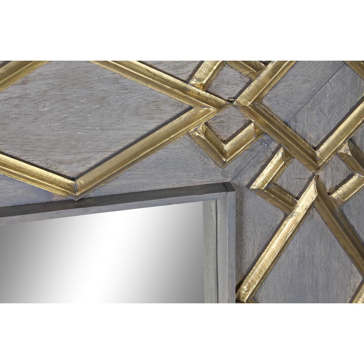 Espejo de pared DKD Home Decor Gris Dorado Moderno 154 x 5 x 92 cm