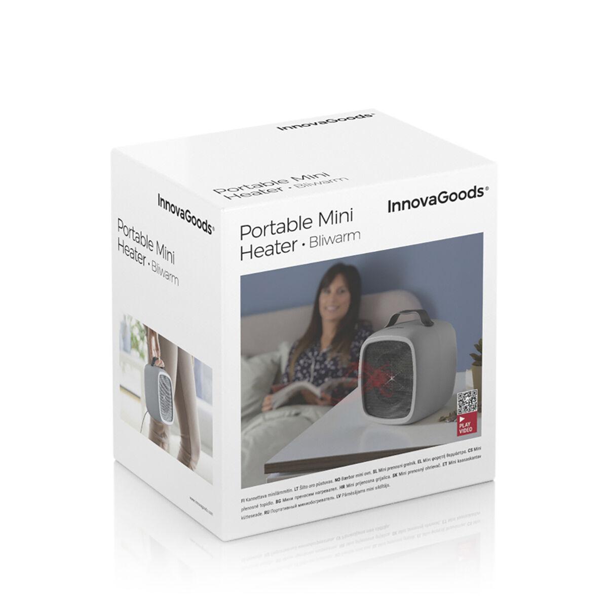 InnovaGoods® Mini calentador eléctrico portátil Bliwarm, calienta tu hogar de forma rápida y cómoda, con diseño de calentador y 