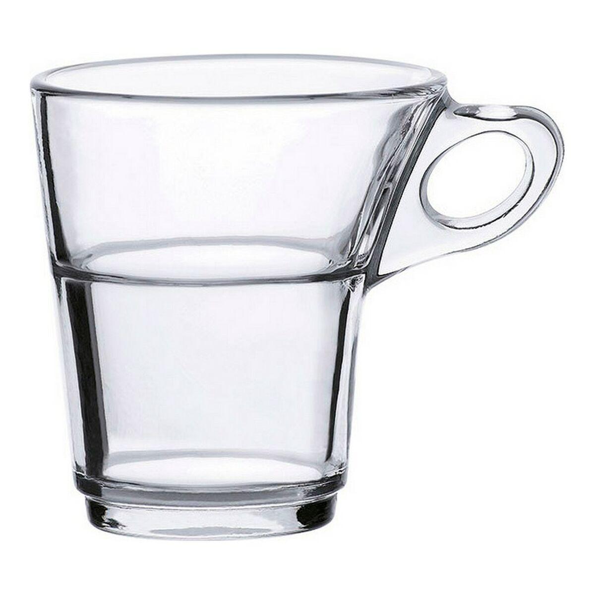 Juego de Tazas de Café Duralex Caprice Transparente Cristal 90 ml 900 ml 6 Piezas (6 Unidades)
