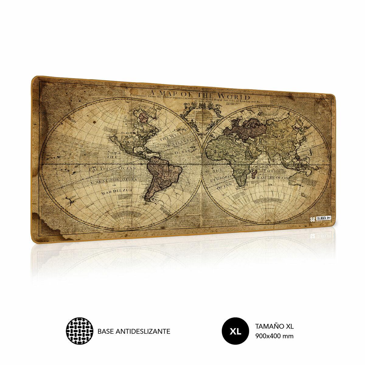 Alfombrilla Antideslizante Subblim Vintage World XL 90 x 40 cm