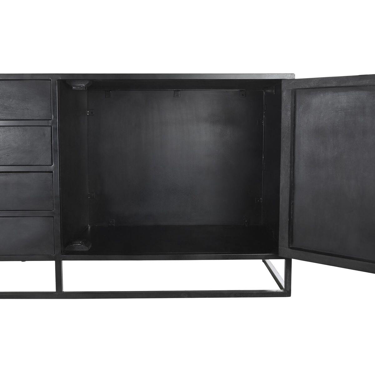 Aparador DKD Home Decor 210 x 45 x 75 cm Negro Metal Madera de mango