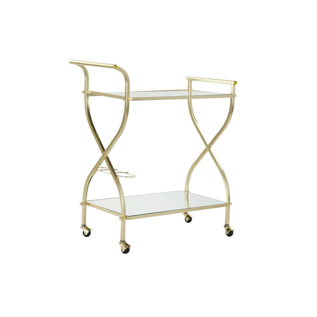 Mueble Camarera DKD Home Decor Dorado Acero Espejo 70 x 36,5 x 83 cm