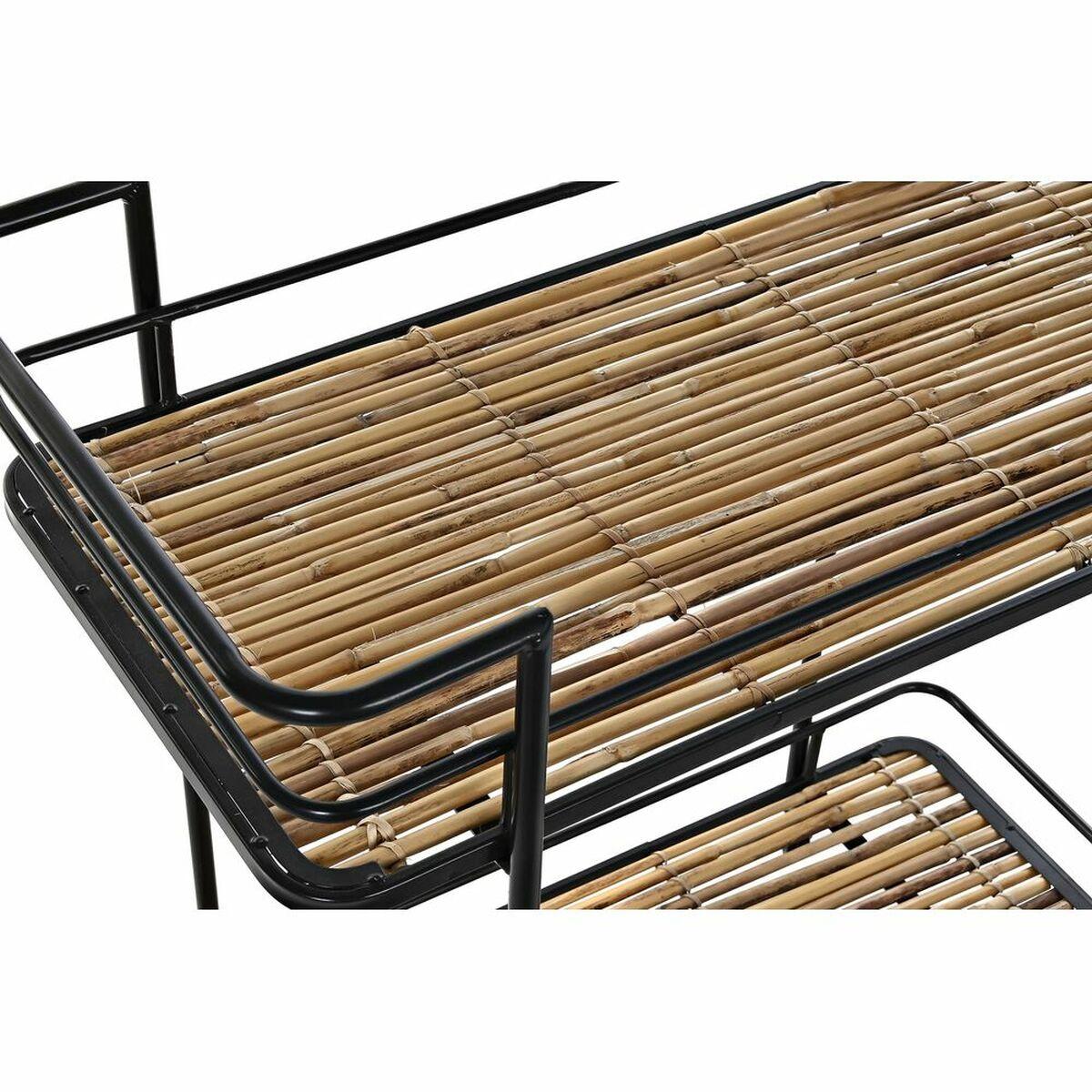 Mueble Camarera DKD Home Decor Negro Natural Metal 68 x 37,5 x 70,5 cm