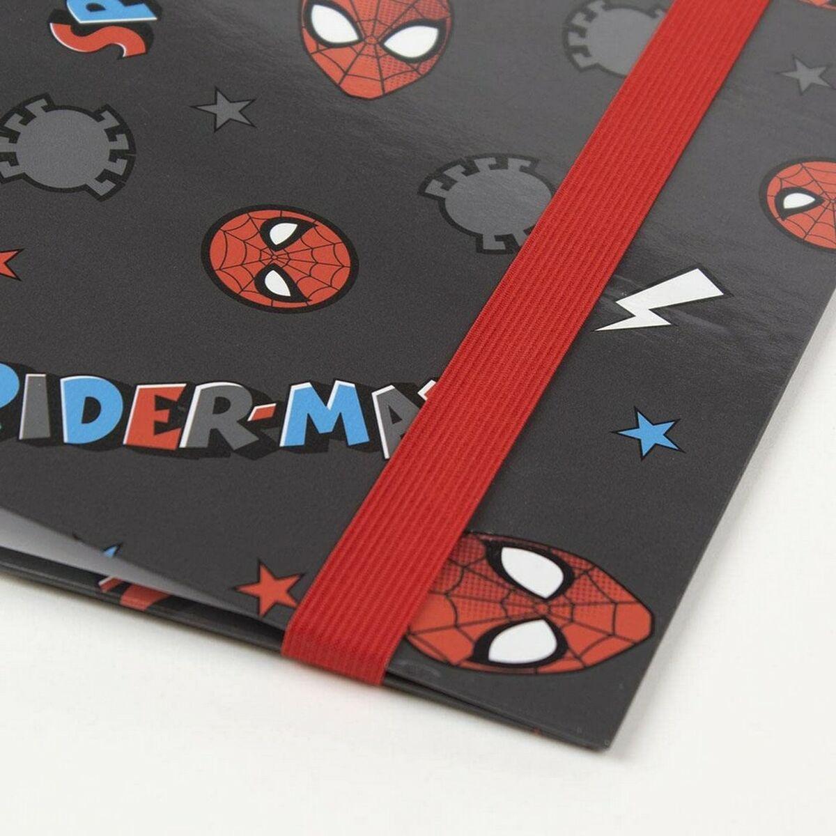 Carpeta de anillas Spider-Man Negro A4 26 x 32 x 4 cm