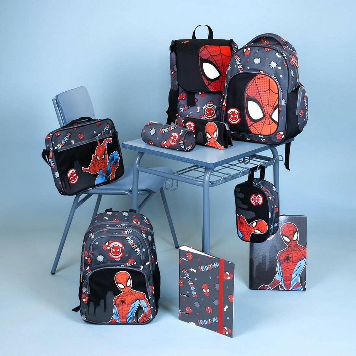 Carpeta de anillas Spider-Man Negro A4 26 x 32 x 4 cm