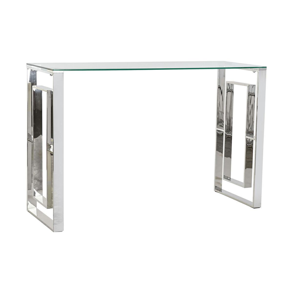 Mesa auxiliar DKD Home Decor Cristal Acero Metalizado Moderno (120 x 40 x 78 cm)
