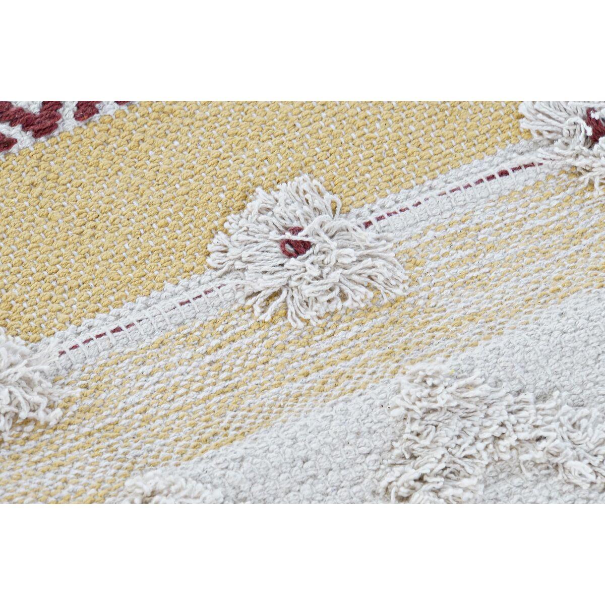 Funda de cojín DKD Home Decor Multicolor Flecos Boho (60 x 60 x 2 cm)