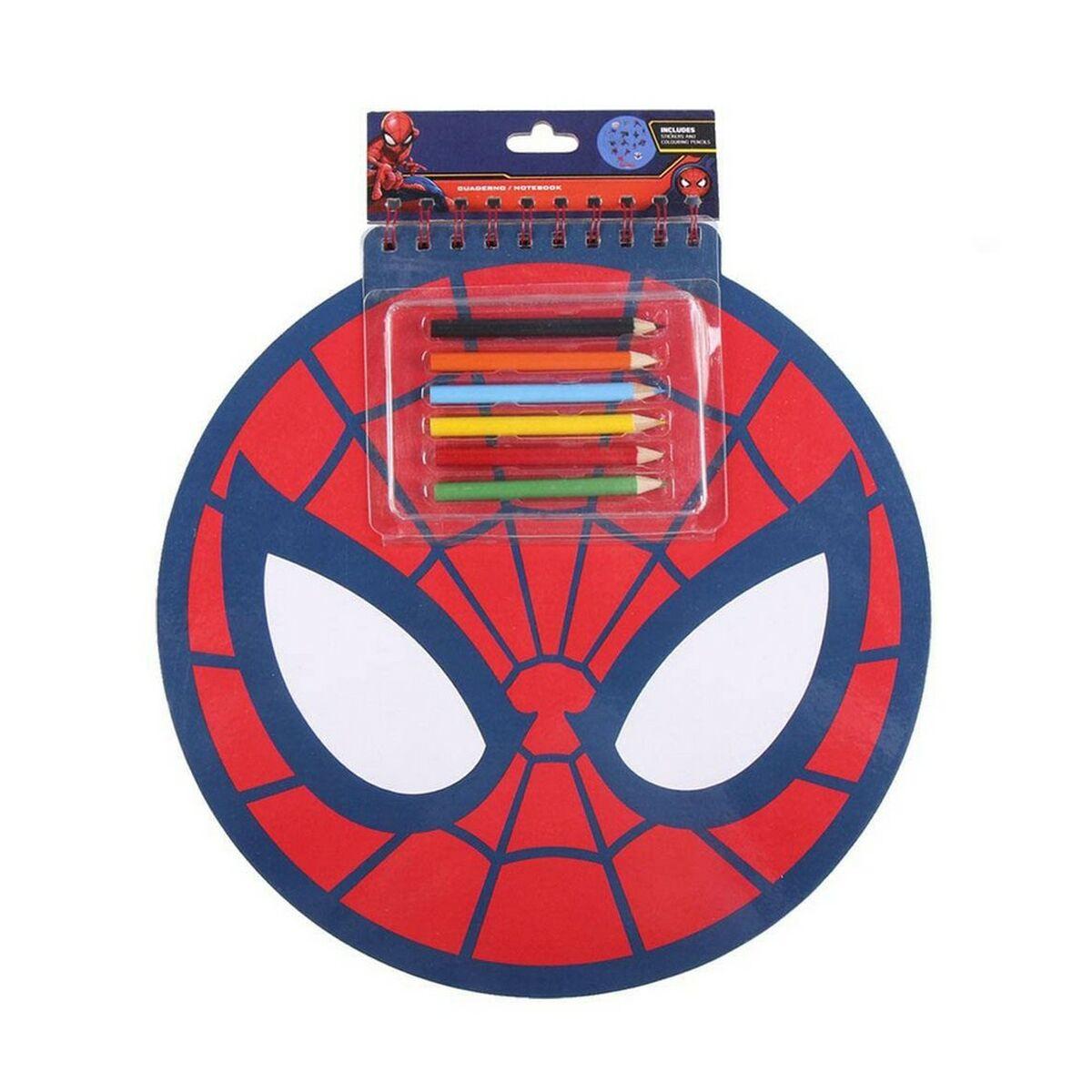 Set de Papelería Spider-Man Cuaderno Rojo (30 x 30 x 1 cm)