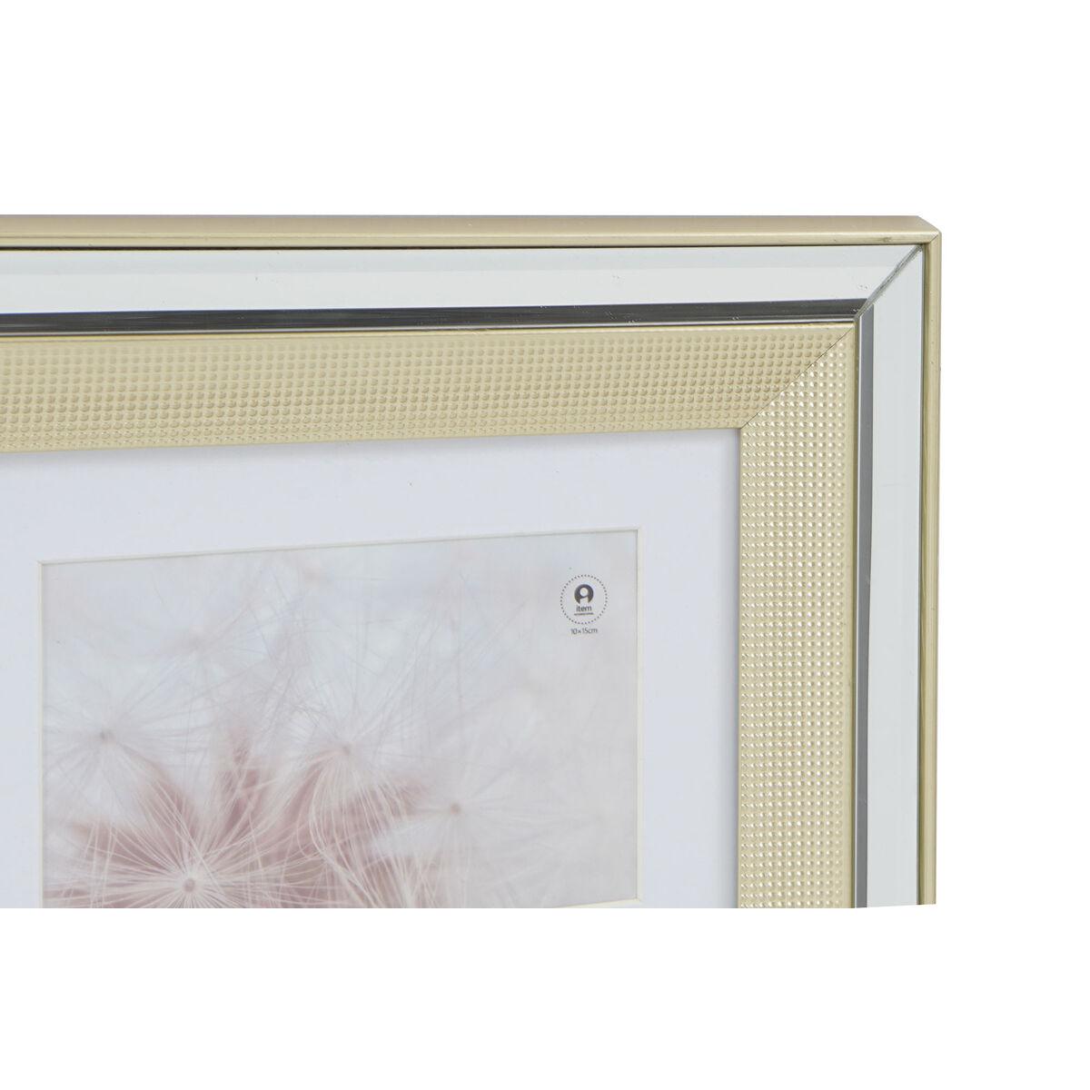 Marco de Fotos DKD Home Decor Dorado Plateado Aluminio Cristal Poliestireno Tradicional 47 x 2 x 40 cm (2 Unidades)