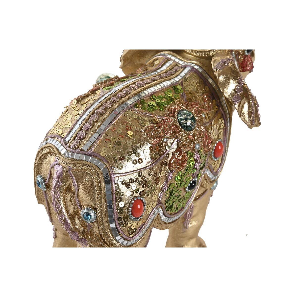 Figura Decorativa DKD Home Decor Dorado Elefante Colonial 33 x 15,5 x 31 cm 4 Kg