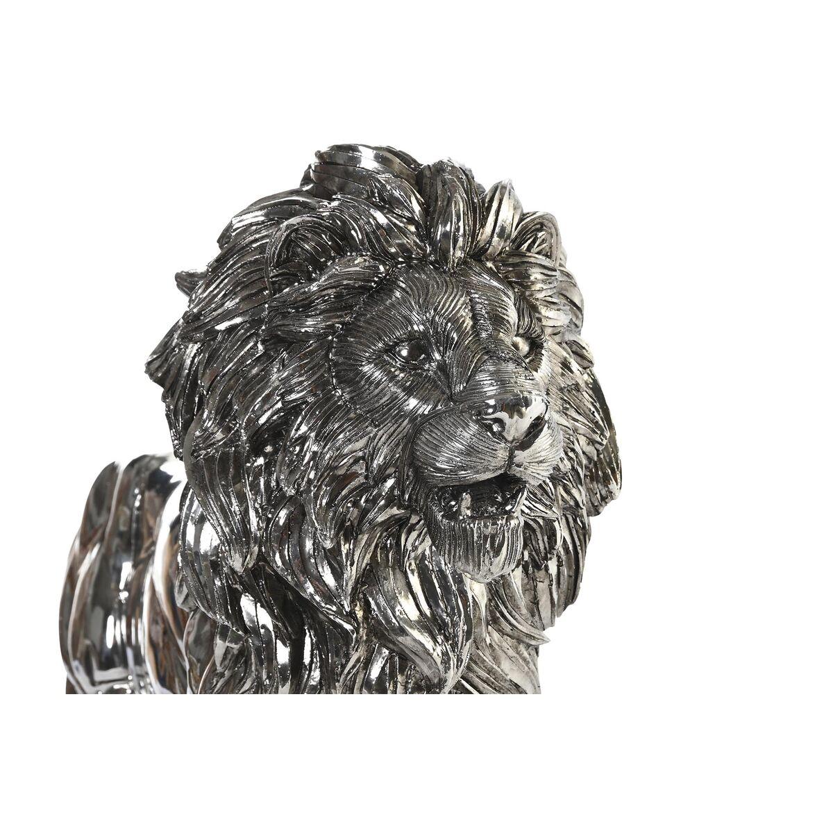 Figura Decorativa DKD Home Decor Plateado León Moderno 55,5 x 17,5 x 38,5 cm