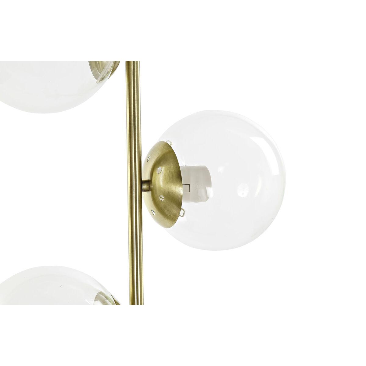 Lámpara de Pie DKD Home Decor 35 x 25 x 167 cm Cristal Dorado Metal Transparente 220 V 50 W