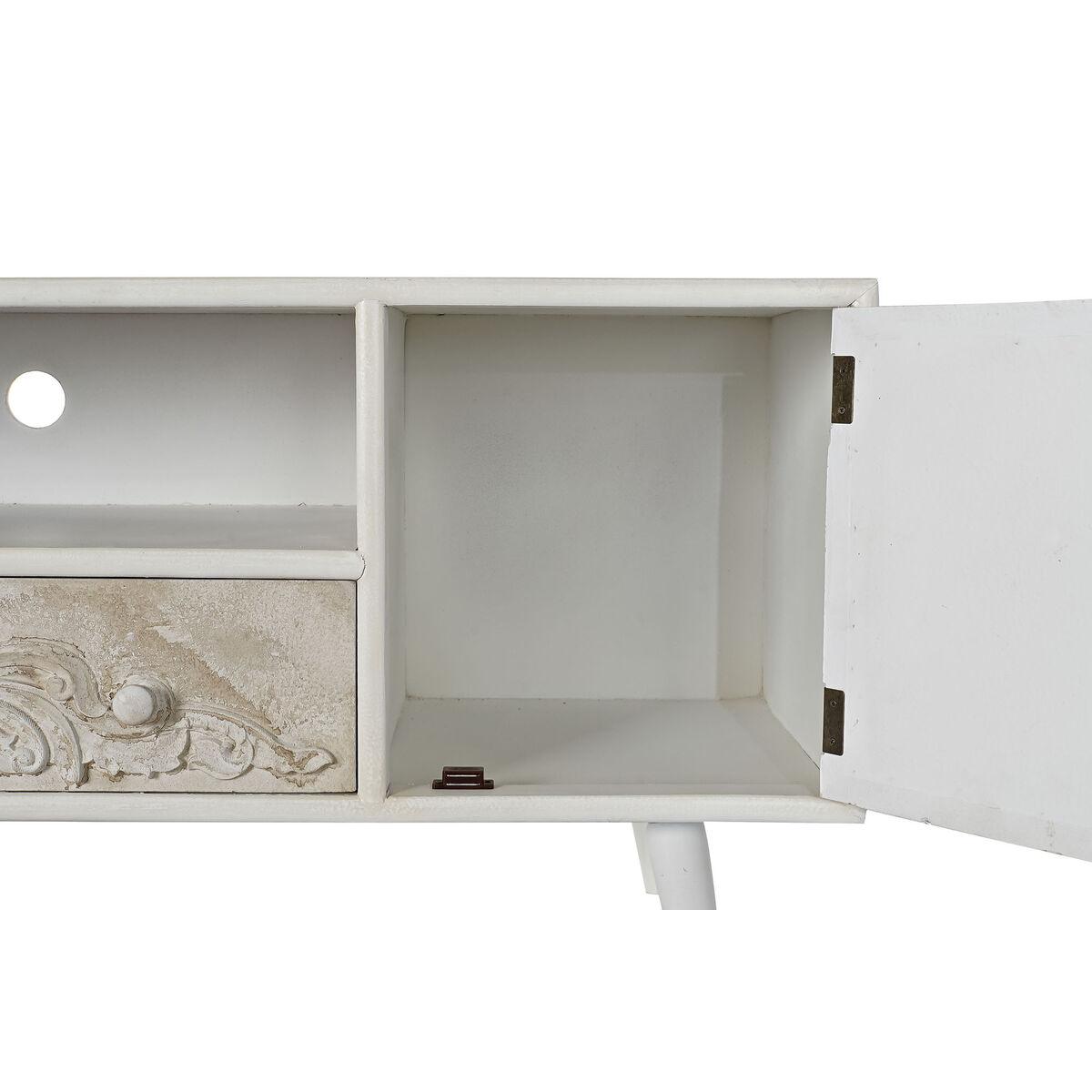 Mueble de TV DKD Home Decor Blanco Beige 136 x 40,5 x 52 cm