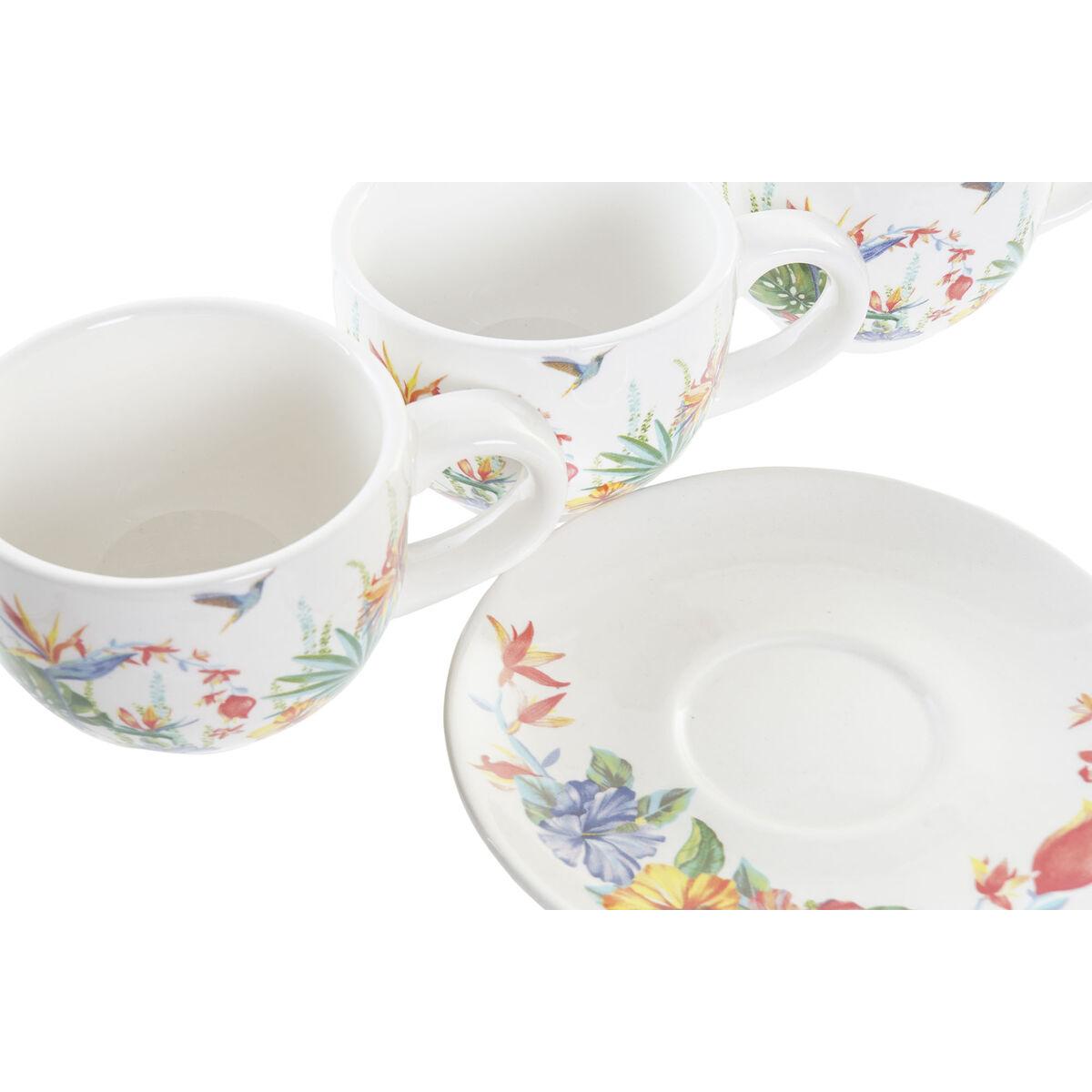 Juego de Tazas de Café DKD Home Decor Multicolor Dolomita 180 ml