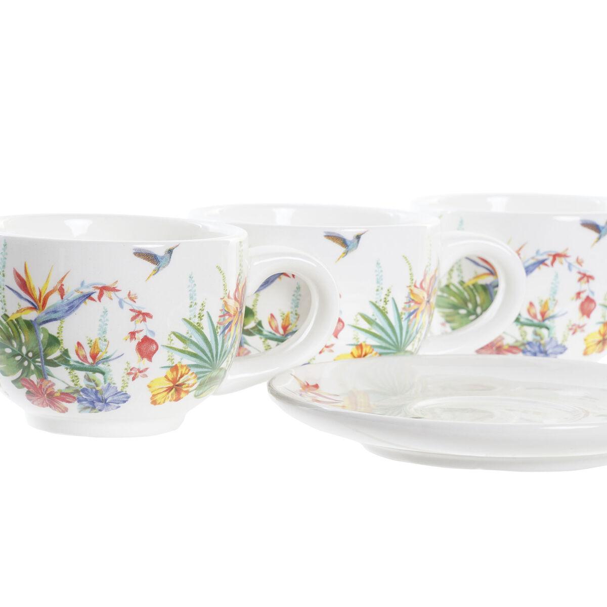 Juego de Tazas de Café DKD Home Decor Multicolor Dolomita 180 ml