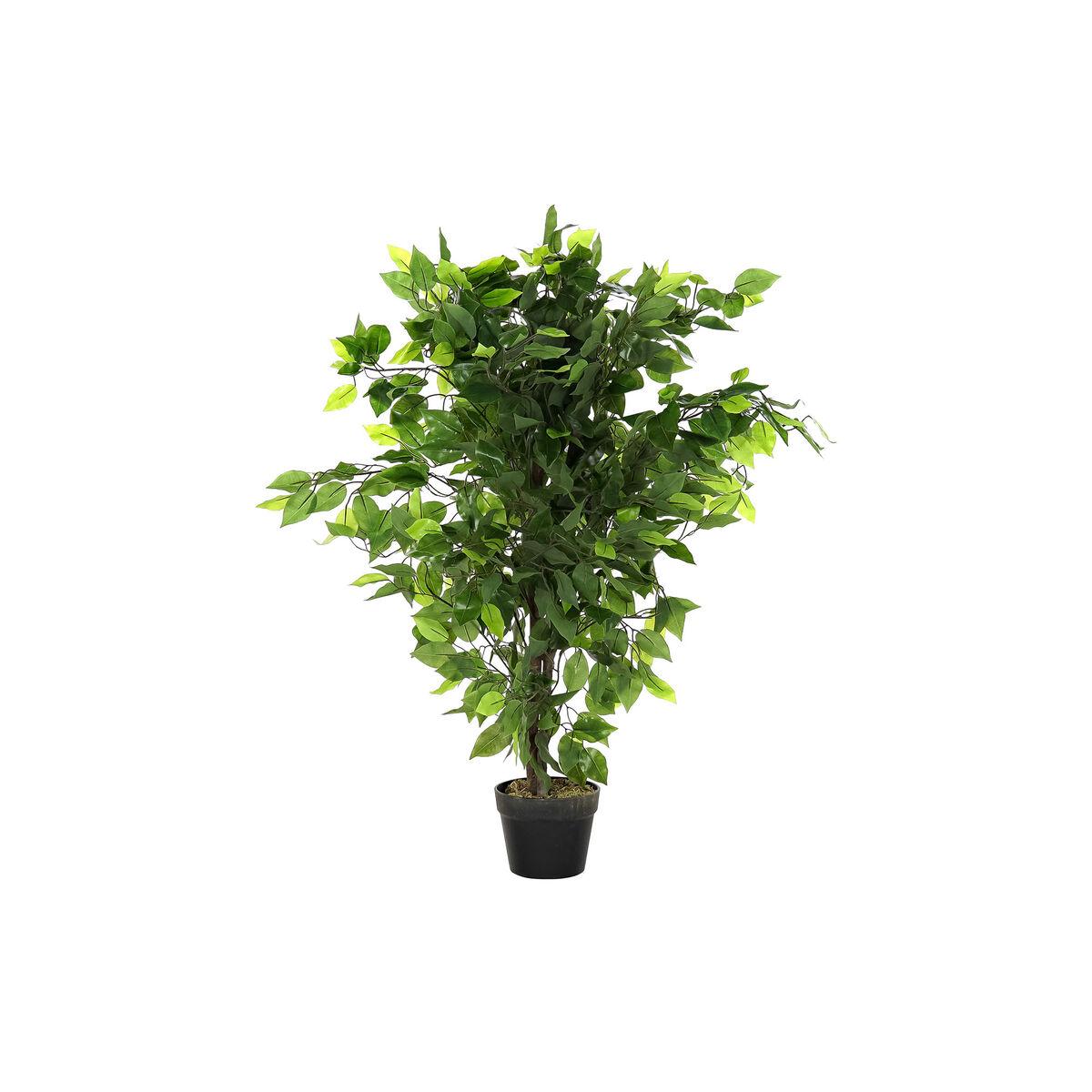 Planta Decorativa DKD Home Decor 50 x 50 x 90 cm Metal Polietileno Verde 30 x 40 cm Ficus Urbano