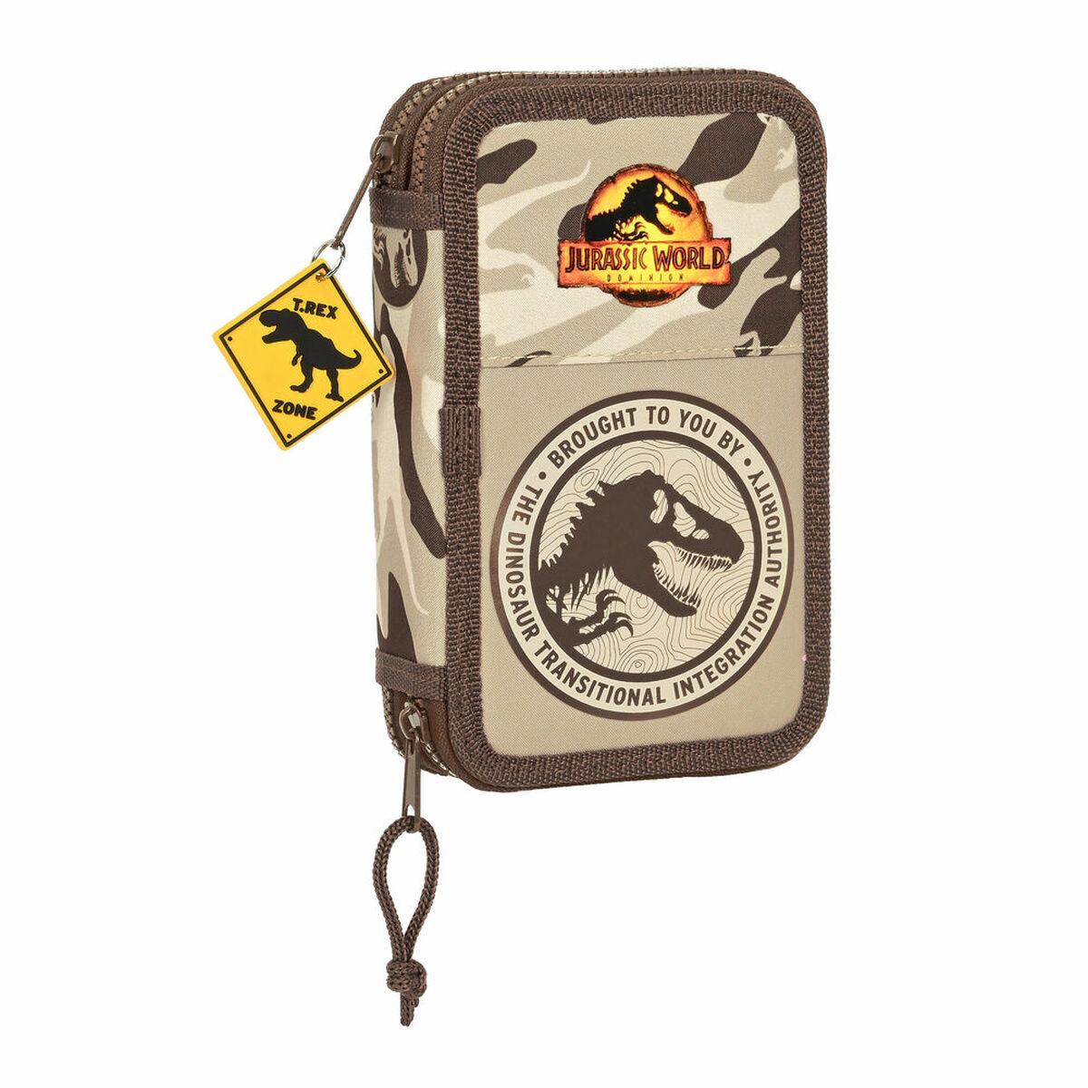 Plumier Doble Jurassic World Dominion Marrón (28 piezas)