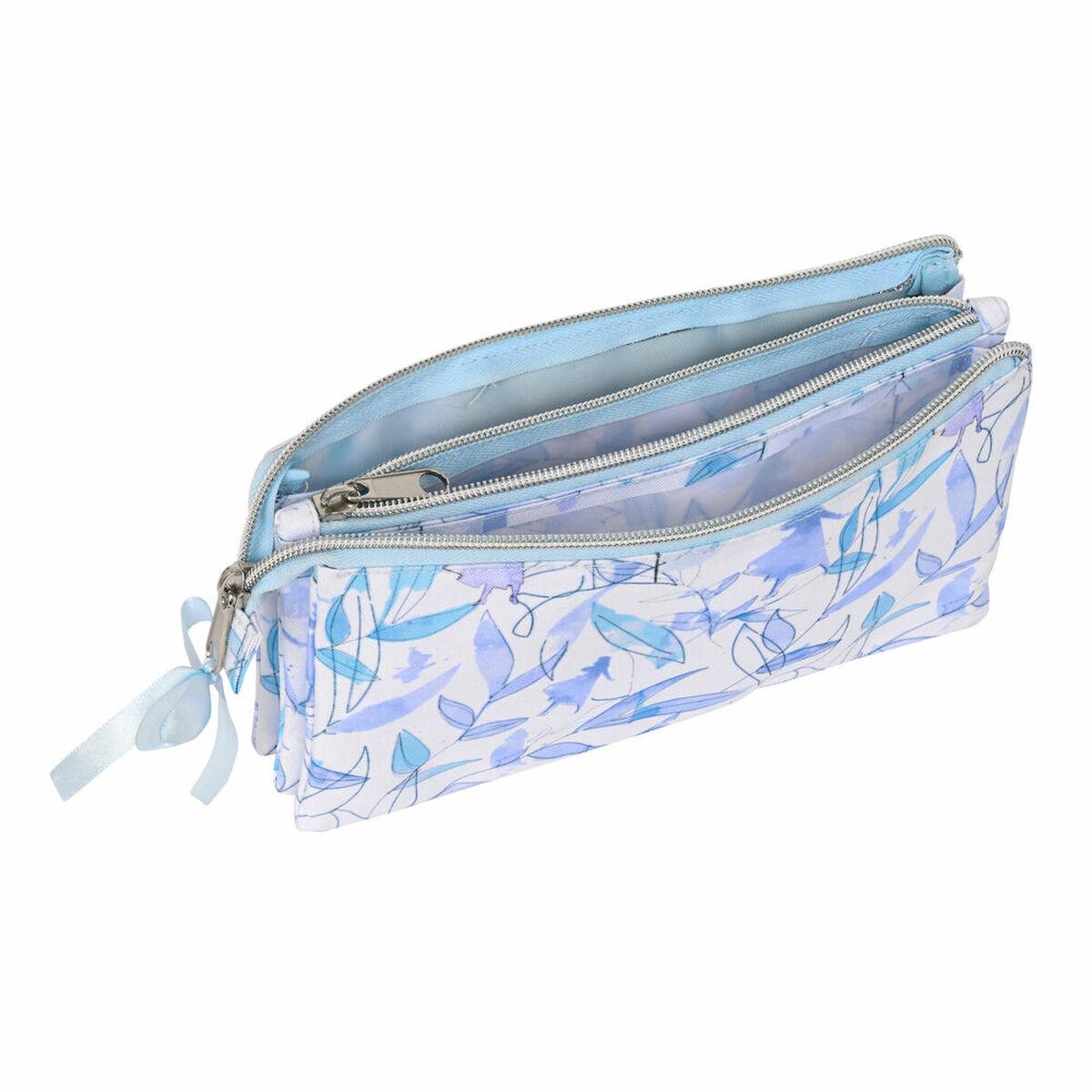 Portatodo Triple Frozen Memories Azul Blanco (22 x 12 x 3 cm)