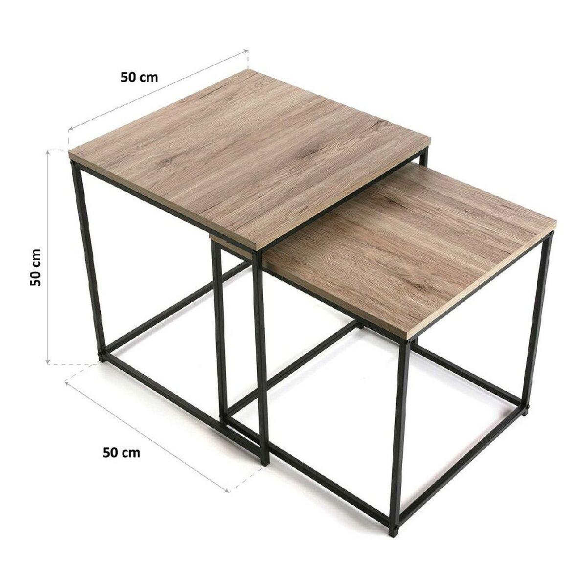 Mesa auxiliar Hierro Madera MDF (50 x 50 x 50 cm) (45 x 45 x 45	 cm)