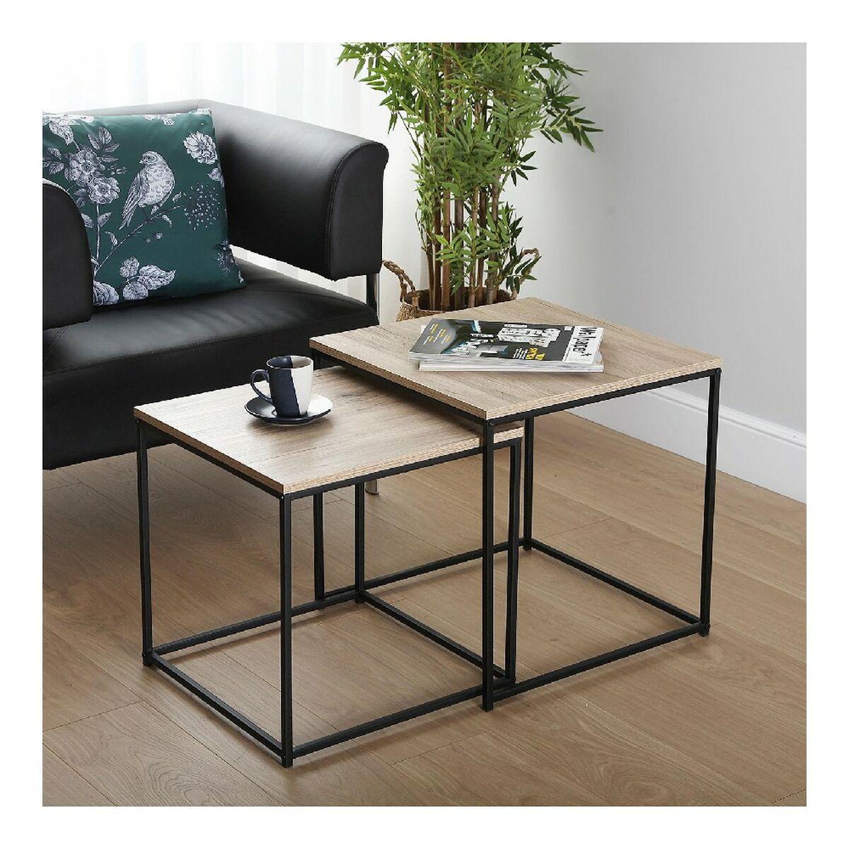Mesa auxiliar Hierro Madera MDF (50 x 50 x 50 cm) (45 x 45 x 45	 cm)