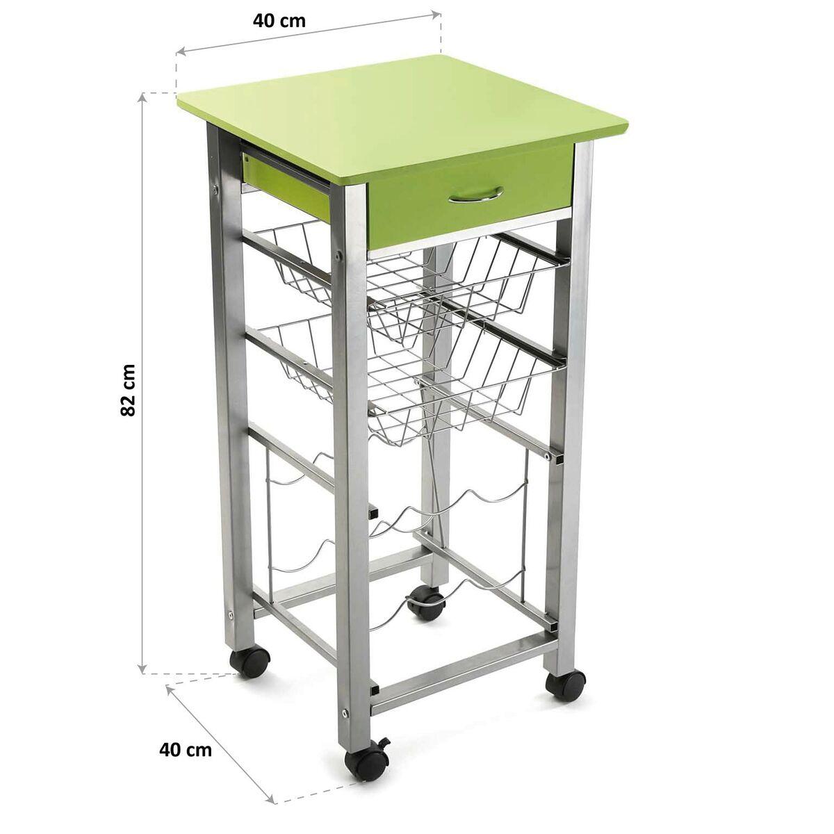 Carrito Verdulero Versa PVC (40 x 40 x 82 cm)