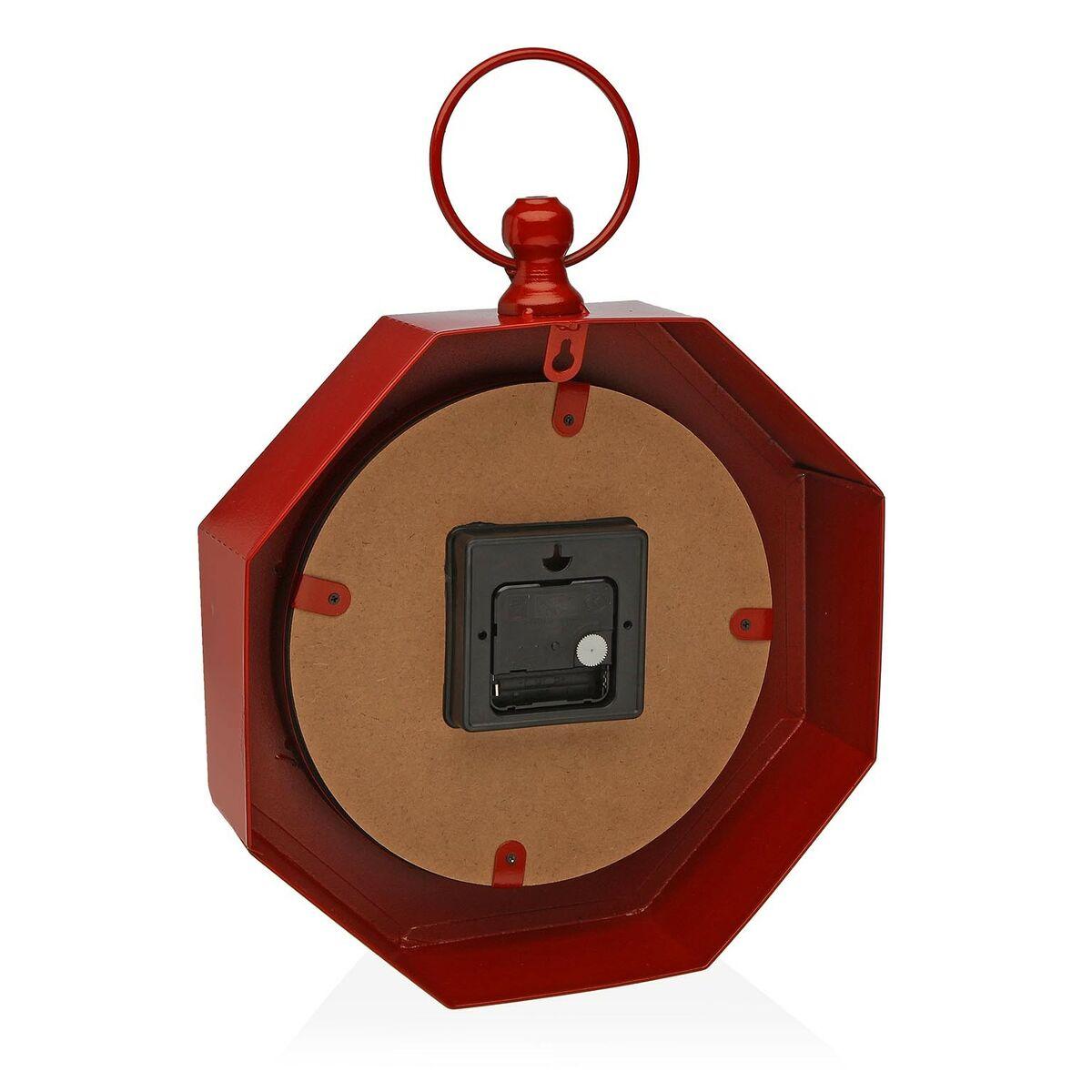 Reloj de Pared Versa rED Metal (28 x 8 x 40 cm)