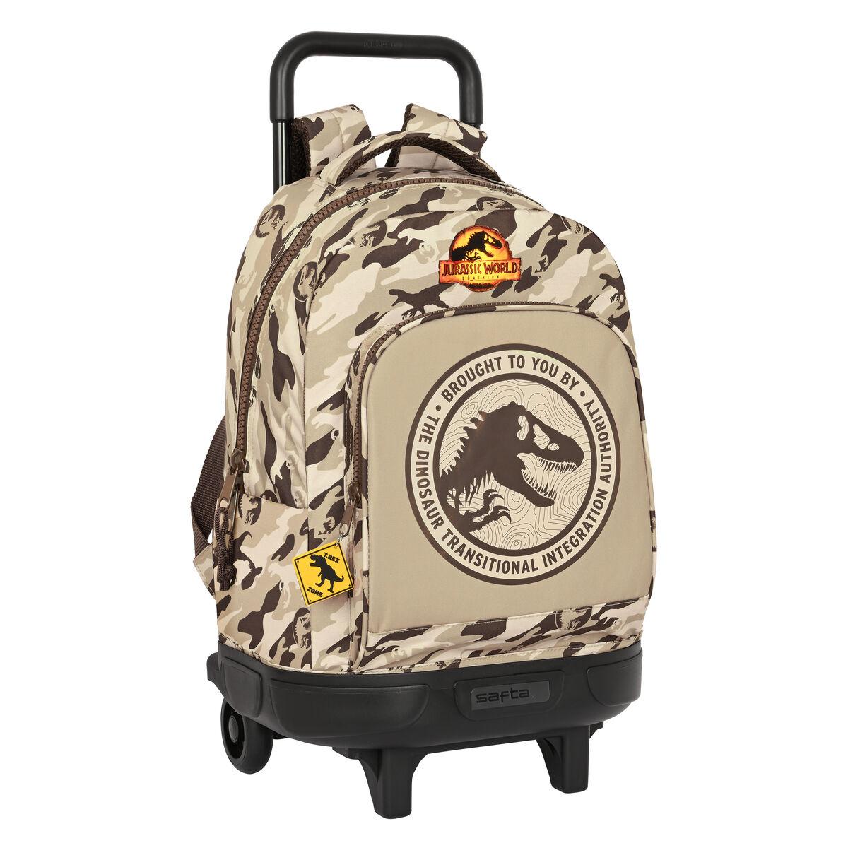 Mochila Escolar con Ruedas Jurassic World Dominion Marrón 33 X 45 X 22 cm