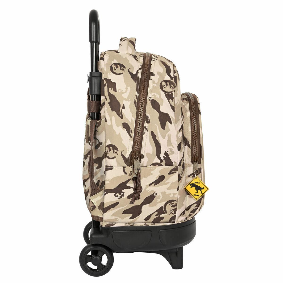 Mochila Escolar con Ruedas Jurassic World Dominion Marrón 33 X 45 X 22 cm