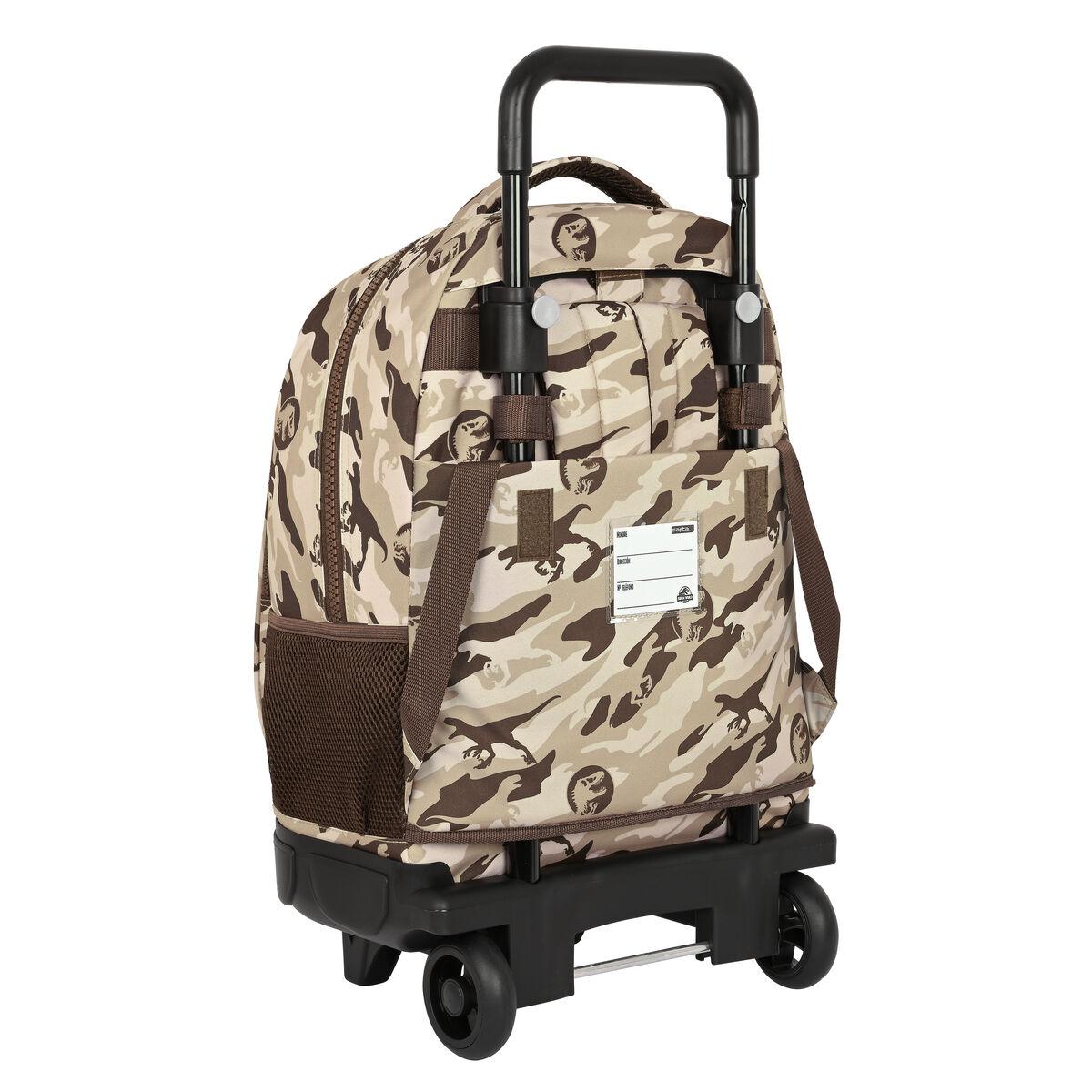 Mochila Escolar con Ruedas Jurassic World Dominion Marrón 33 X 45 X 22 cm