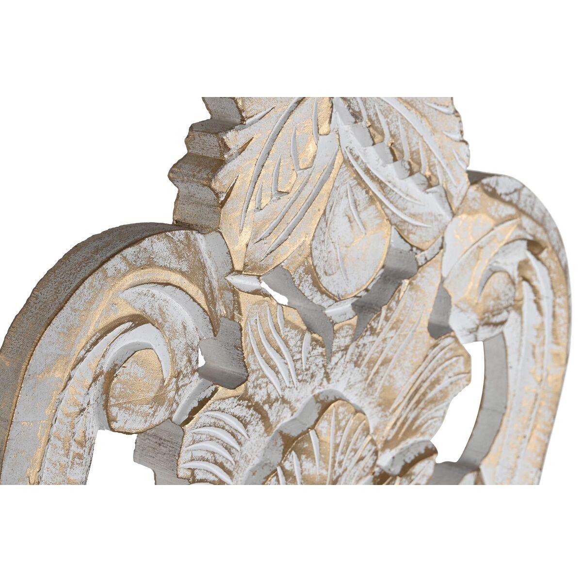 Espejo de pared DKD Home Decor Blanco Cristal Madera de mango Neoclásico Decapé 90 x 3 x 135 cm