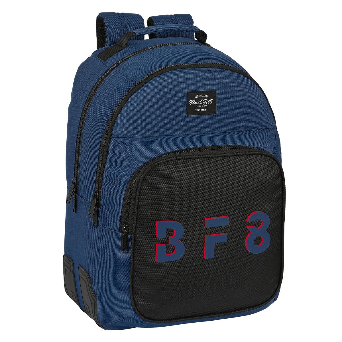 Mochila Escolar BlackFit8 Urban Negro Azul marino 32 x 42 x 15 cm
