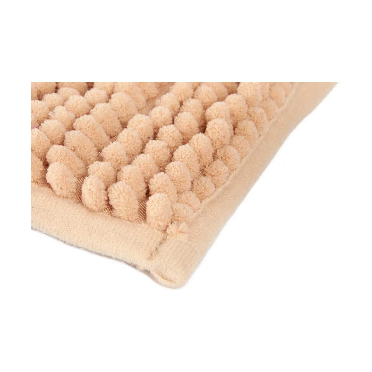 Alfombra de baño Beige Poliéster (60 x 40 x 2 cm)