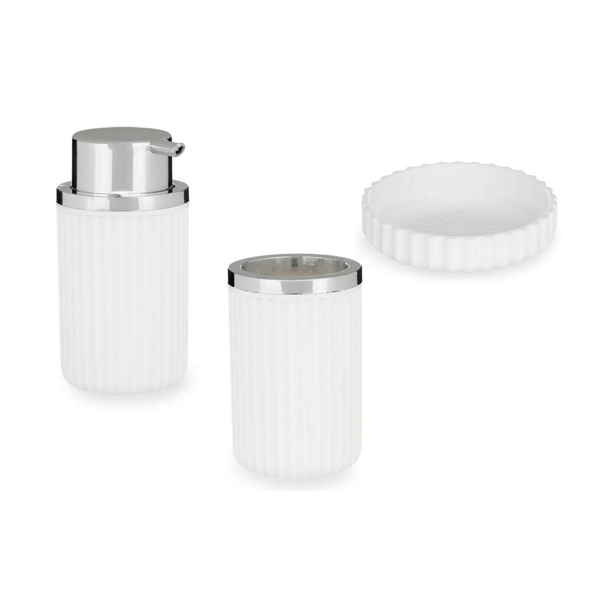 Set de Baño Berilo 3318-1 Blanco Plástico