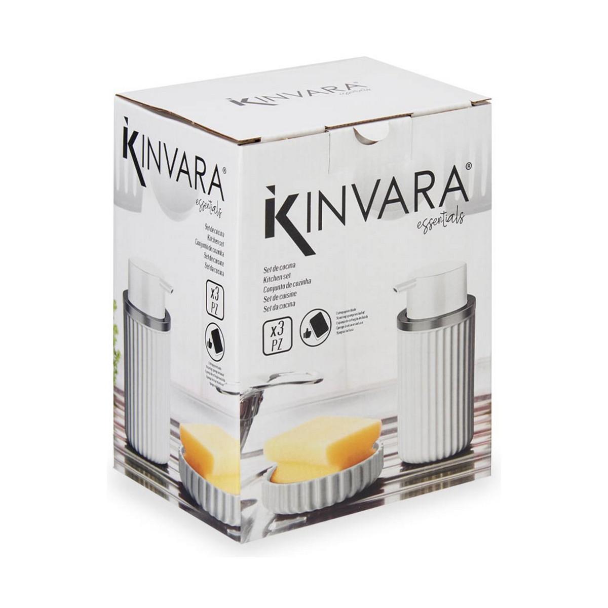 Dispensador de Jabón 2 en 1 para Fregadero Kinvara 3356-2 Plástico