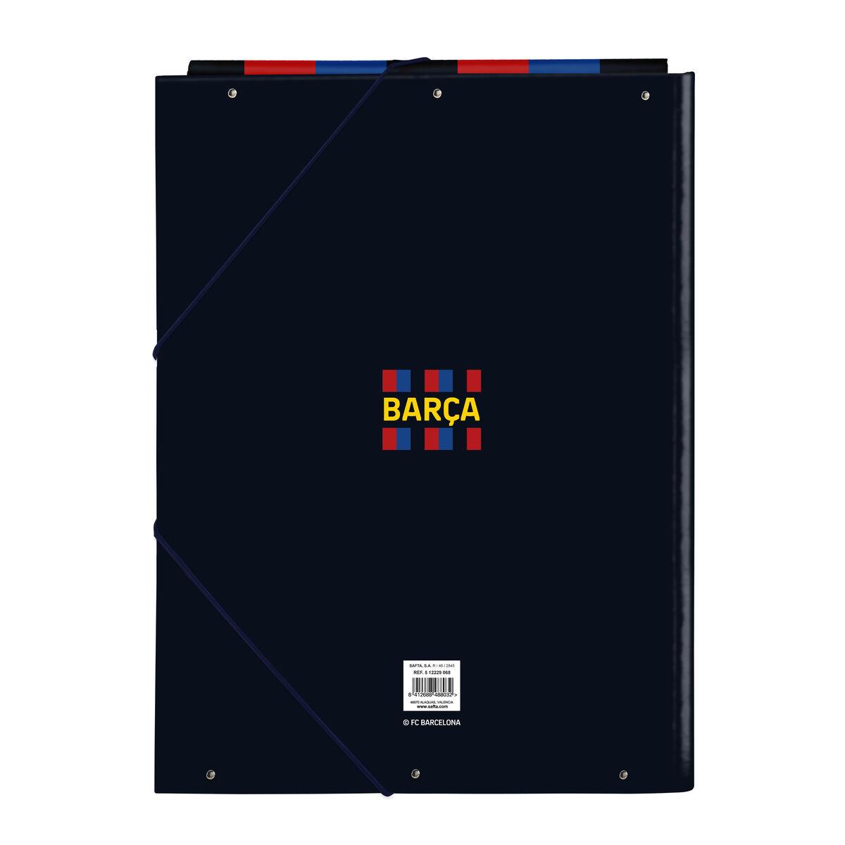 Carpeta F.C. Barcelona Granate Azul marino A4 (26 x 33.5 x 2.5 cm)