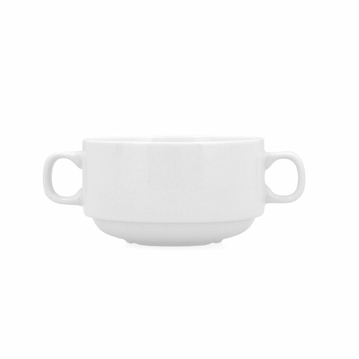 Tazas para Consomé Bidasoa Glacial Blanco 300 ml (6 Unidades) (Pack 6x)