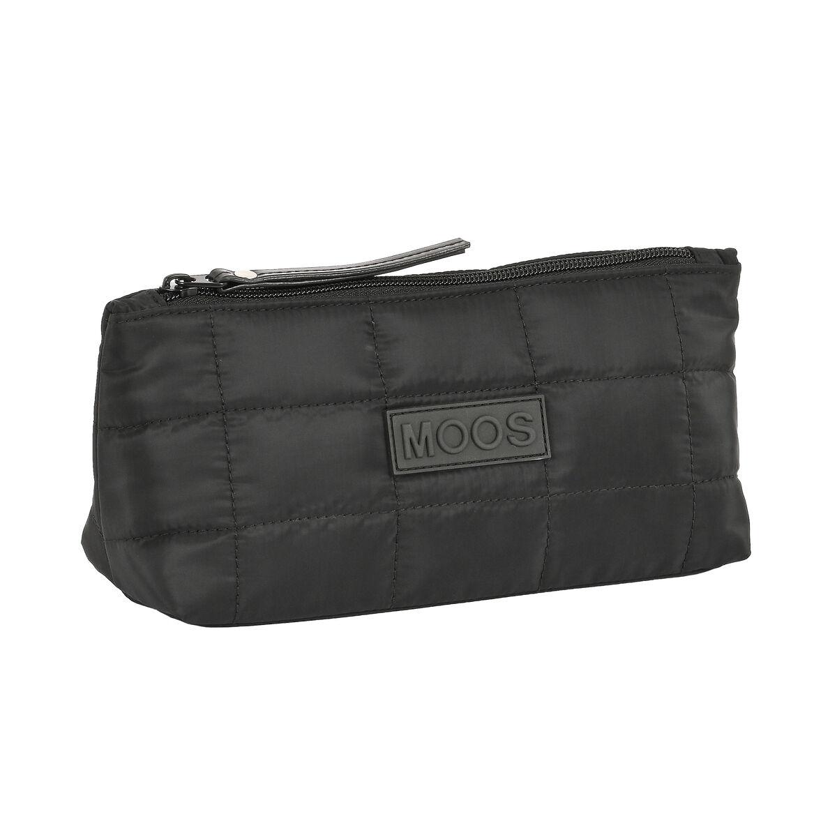 Neceser Escolar Moos Negro Acolchado Negro 23 x 12 x 8 cm