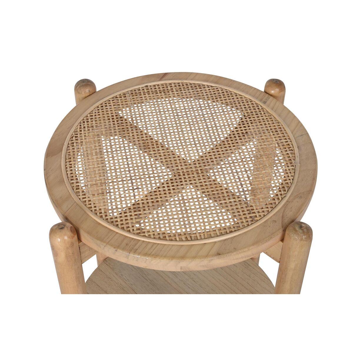 Mesita Auxiliar DKD Home Decor Natural 38 x 38 x 54,5 cm 41 x 41 x 55,5 cm