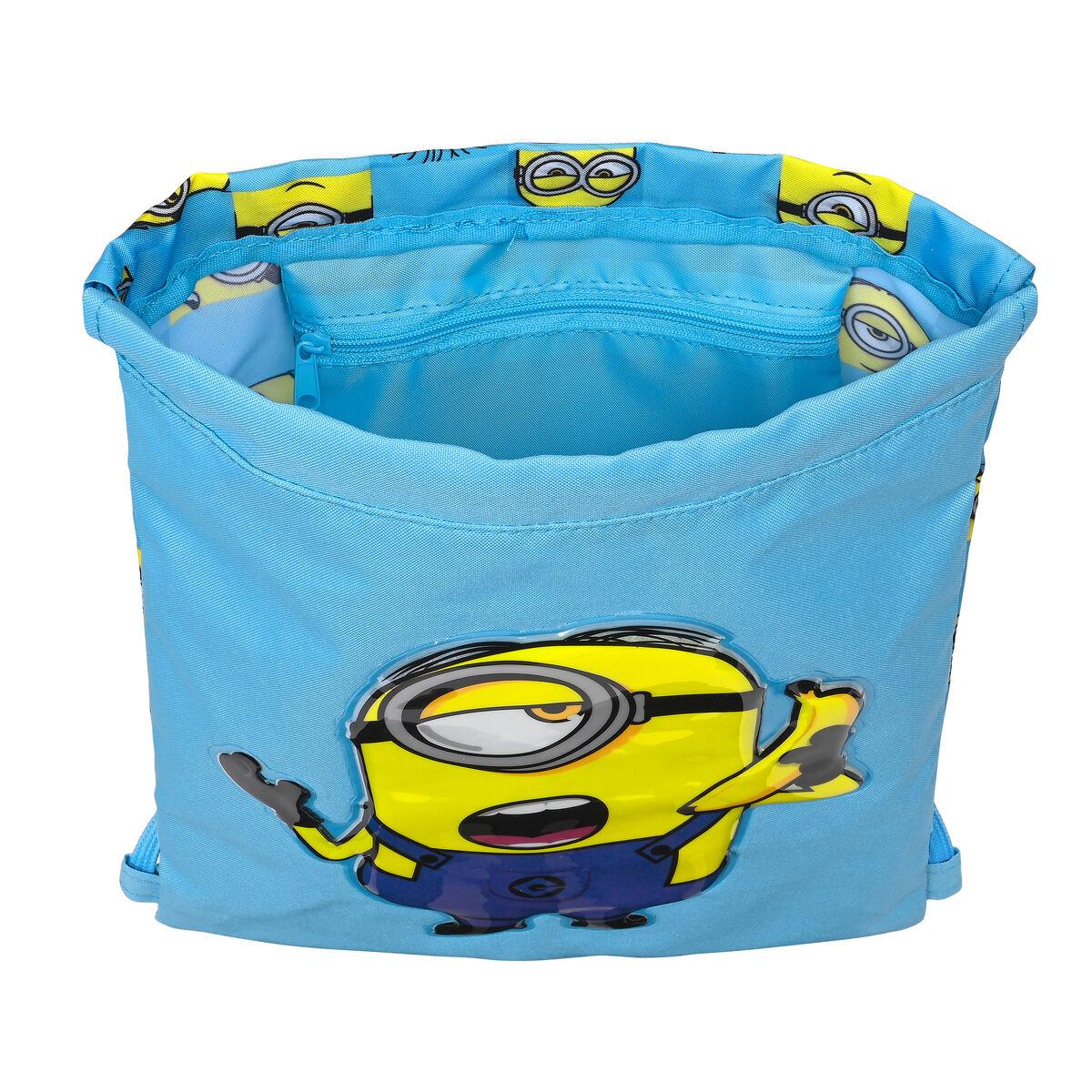 Bolsa Mochila con Cuerdas Minions Minionstatic Azul 26 x 34 x 1 cm