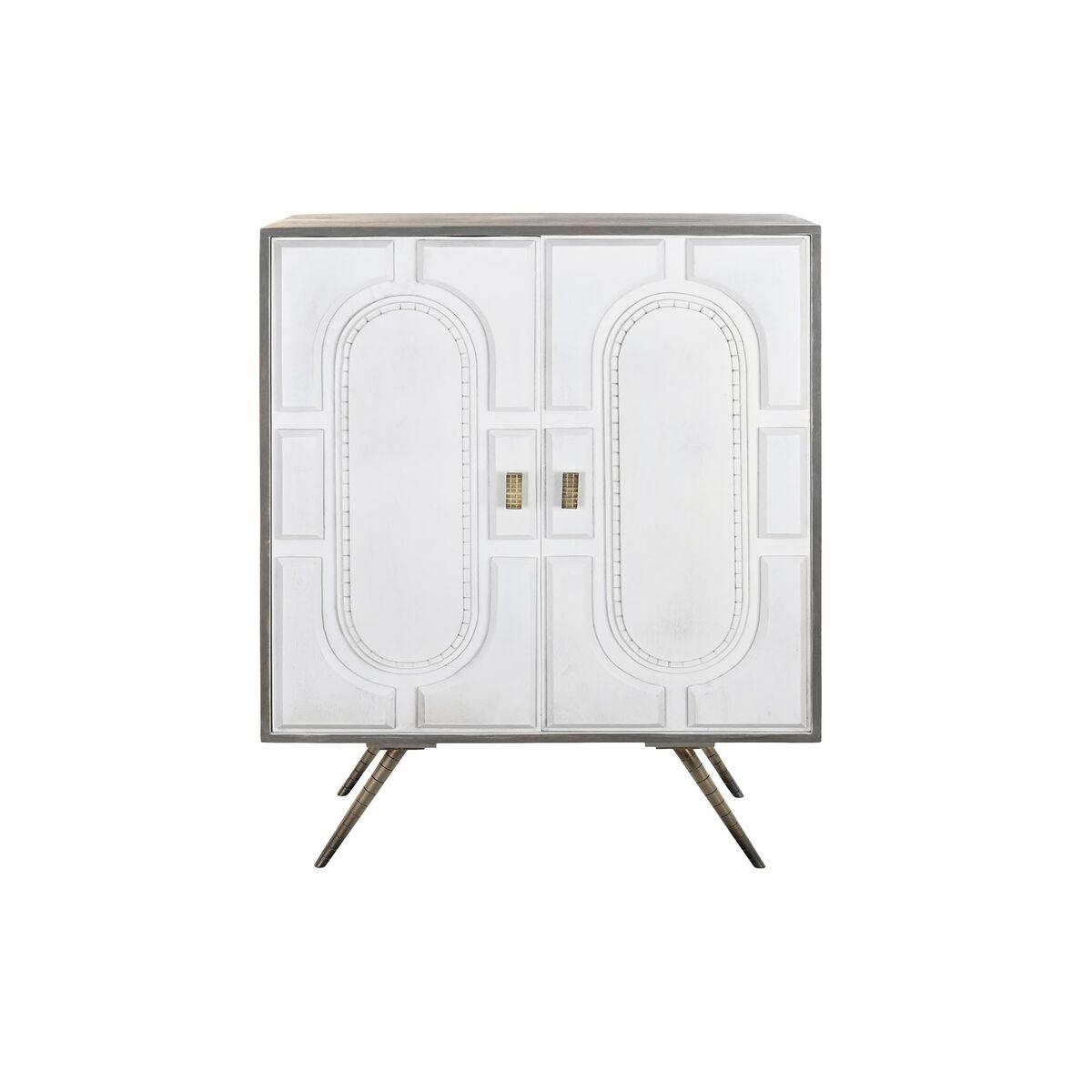 Aparador DKD Home Decor Gris Dorado Blanco Latón Madera de mango (93 x 41 x 114 cm)
