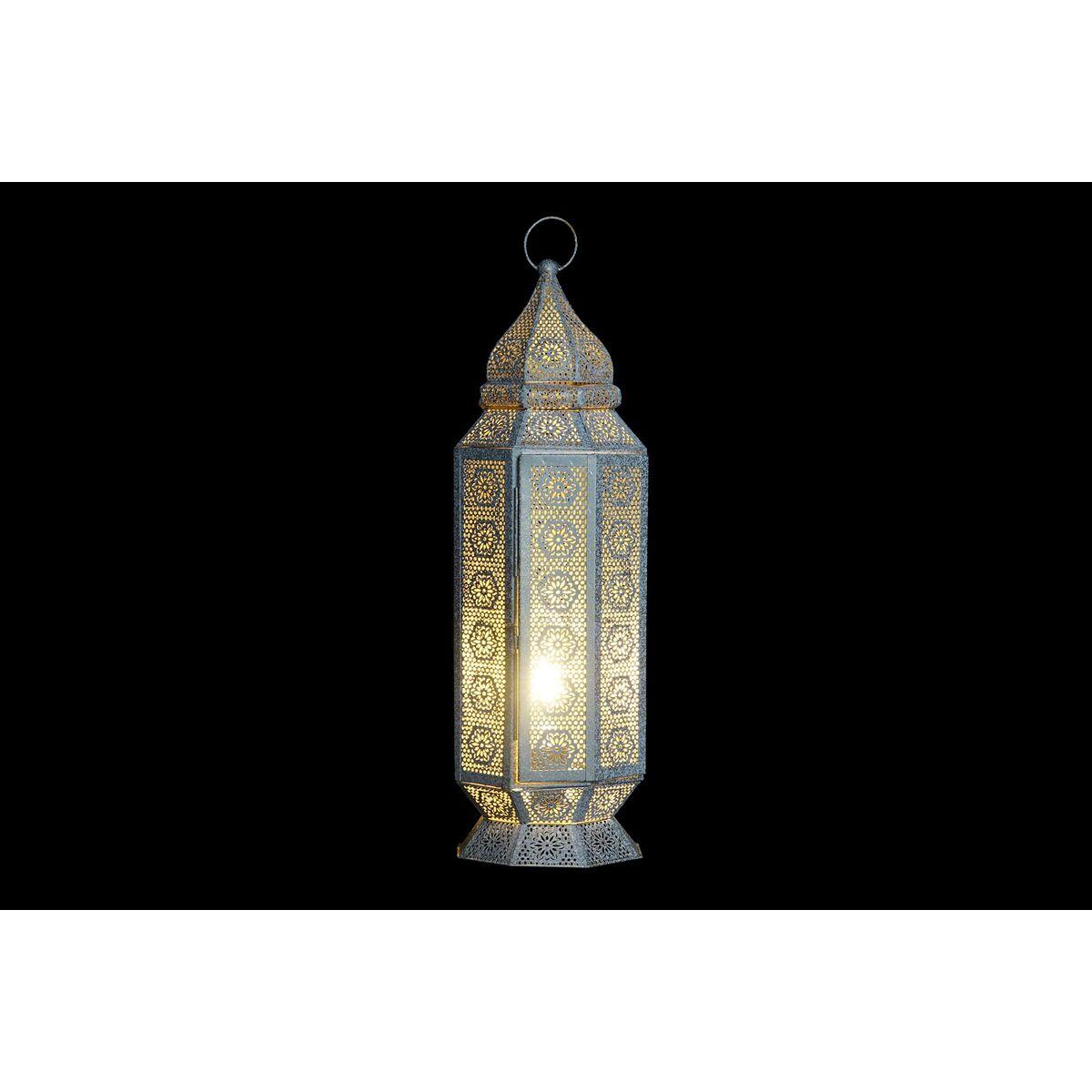 Lámpara de mesa DKD Home Decor Dorado Metal Blanco 17 x 17 x 54 cm 220 V 50 W
