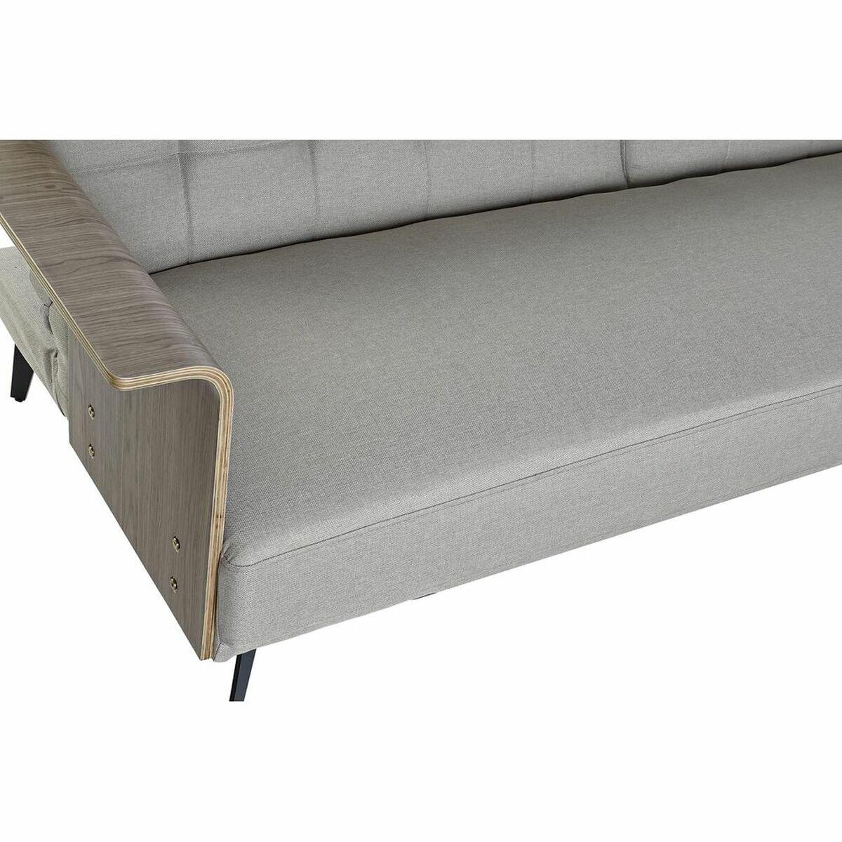 Sofá Cama DKD Home Decor 203 x 87 x 81 cm Negro Beige Metal Marrón