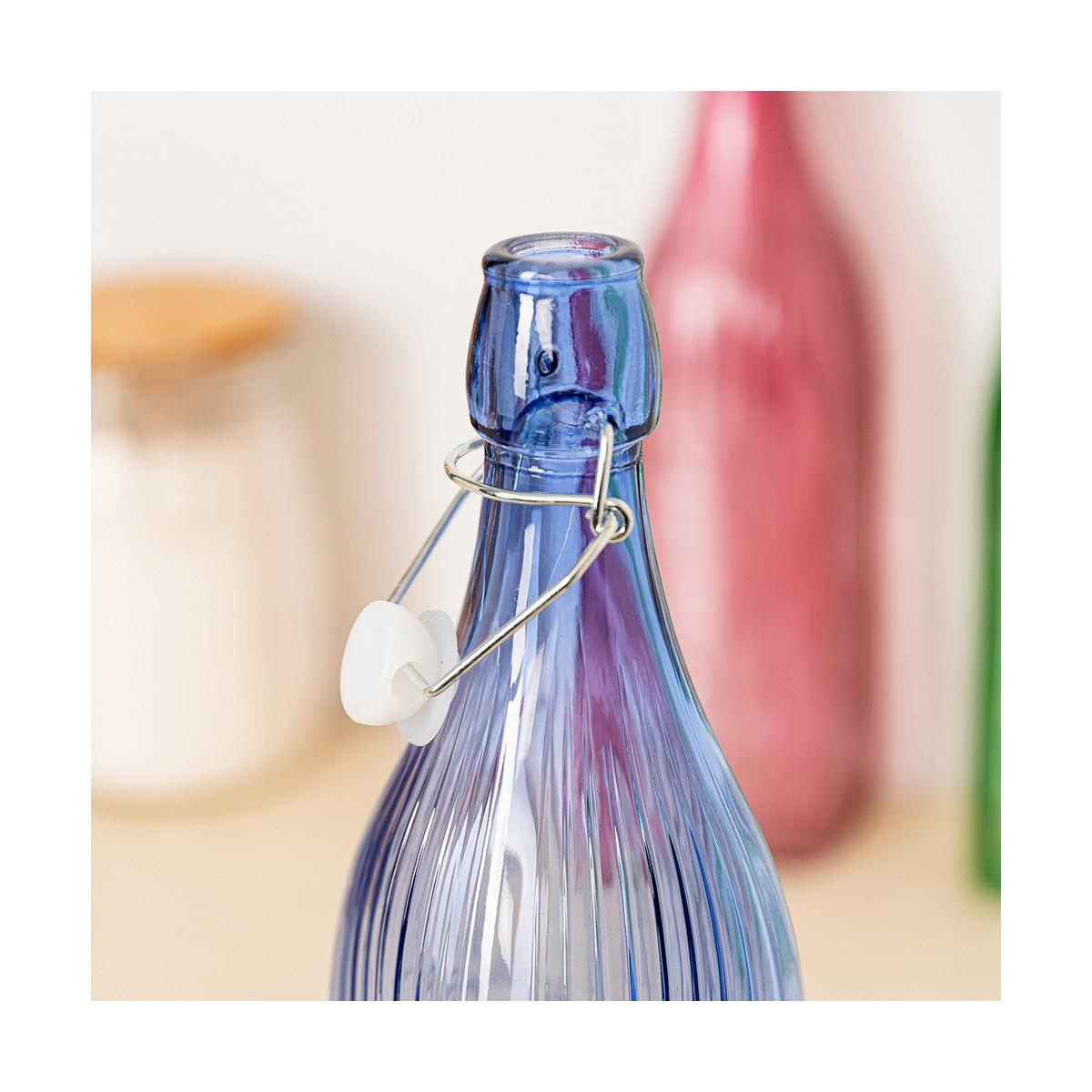 Botella Quid Viba Azul Vidrio 1 L