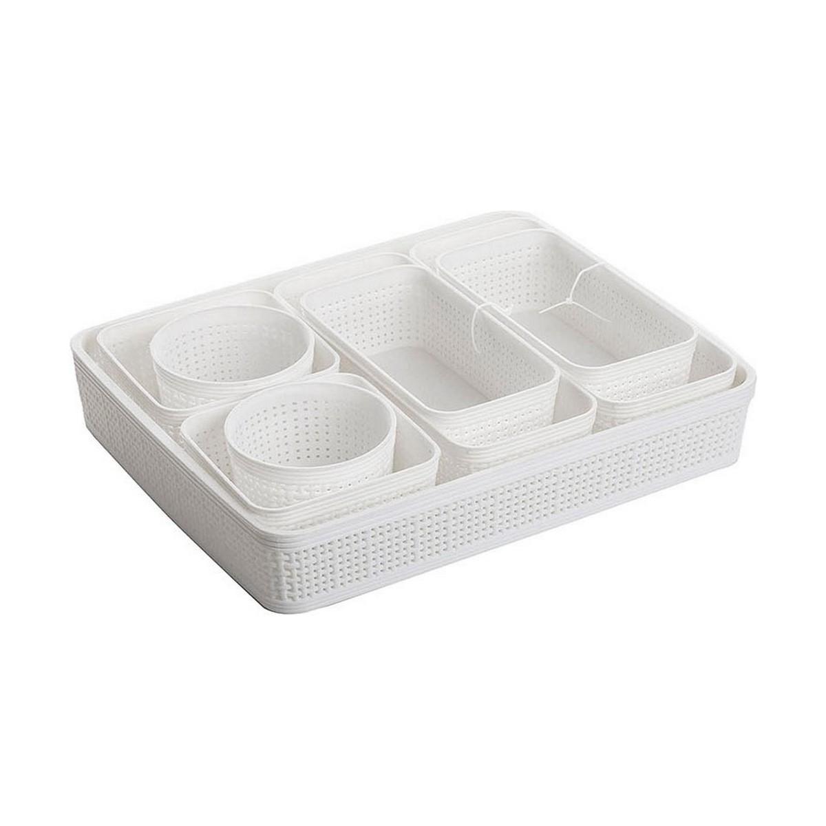Cesta Multiusos Dem Plástico 34 x 28 x 6 cm 9 Piezas (9 Unidades)