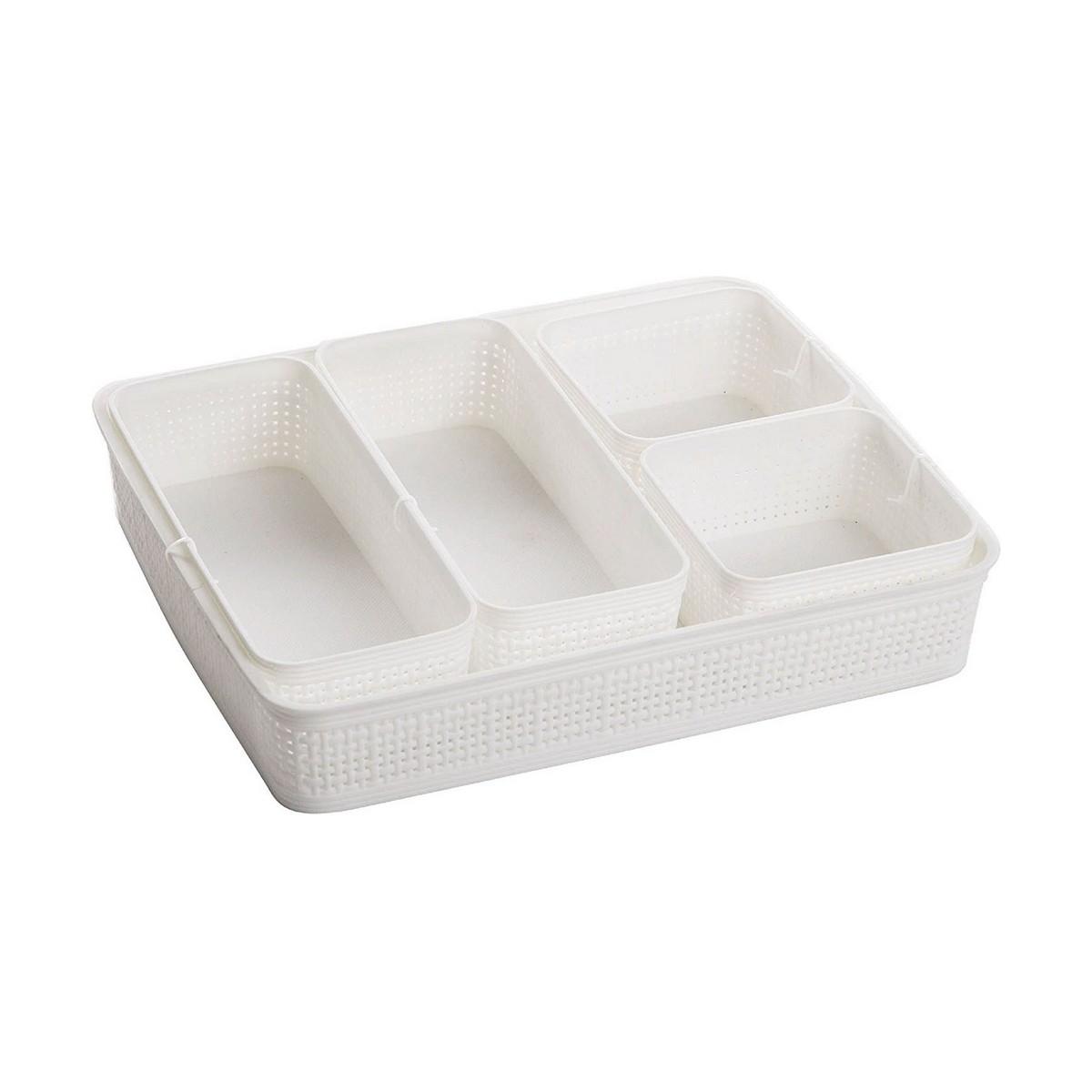 Cesta Multiusos Dem Plástico 34 x 28 x 6 cm 5 Piezas (5 Unidades)